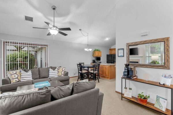 ft-lp-clubhouse open-concept floor plan with kitchen and living room